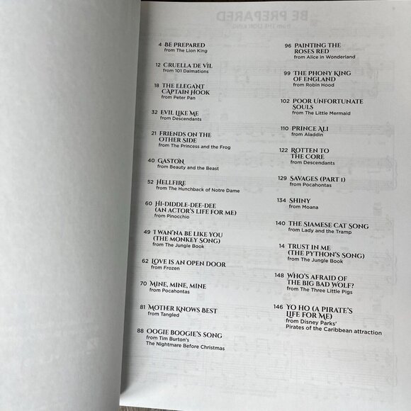 Disney Villains Sheet Music 24 Wickedly Devilish Songs Piano Vocal Hal Leonard - Picture 5 of 5